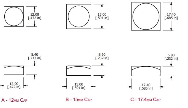 E-Switch LP11 Illuminated Pushbuttons